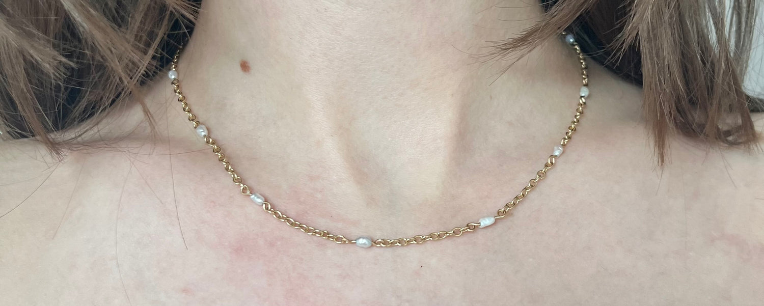 Collier or/argent